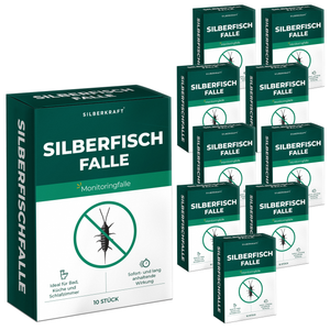 Silberfischfallen Silberfische & Papierfische bekämpfen 10 Stück - Silberkraft