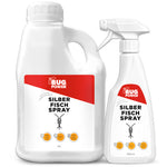 BugPower Silverfish Spray contro pesci carta e pesciolini d'argento - con effetto abbattente - Silberkraft