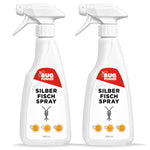 BugPower Silverfish Spray contro pesci carta e pesciolini d'argento - con effetto abbattente - Silberkraft