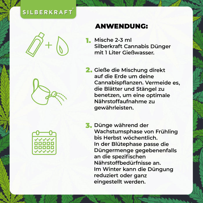 Fertilizzante per cannabis - Fertilizzante liquido minerale NPK con azoto - Fertilizzante per piante di cannabis - Fertilizzante per canapa