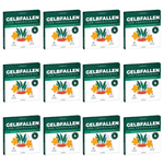 Trappola gialla pannelli gialli adesivi gialli 12 pezzi contro moscerini della frutta, moscerini dei funghi e molto altro. - Potere d'argento