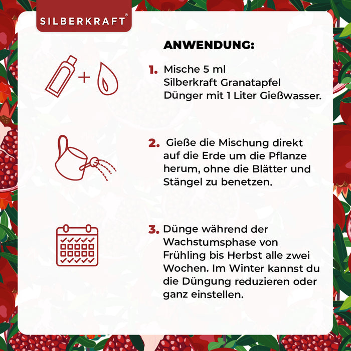 Concime per melograno - Concime liquido minerale NPK con azoto - Concime per alberi di melograno