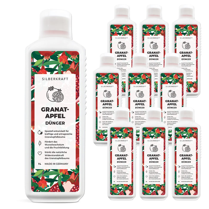 Granatapfel Dünger - Mineralischer NPK Flüssigdünger mit Stickstoff - Dünger für Granatapfelbaum - Silberkraft