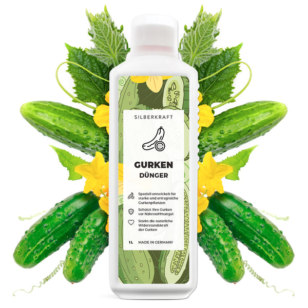 Concime di cetriolo - Concime liquido minerale NPK con azoto - Concime per piante di cetriolo - Concime vegetale - Silberkraft