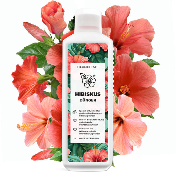 Concime per ibisco - concime liquido minerale NPK con azoto - concime per ibisco - concime marshmallow alla rosa - Silberkraft