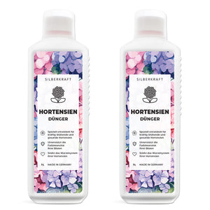 Hortensien Dünger - Mineralischer NPK Flüssigdünger mit Stickstoff - Dünger für Hortensien - Hydrangea macrophylla Dünger - Silberkraft