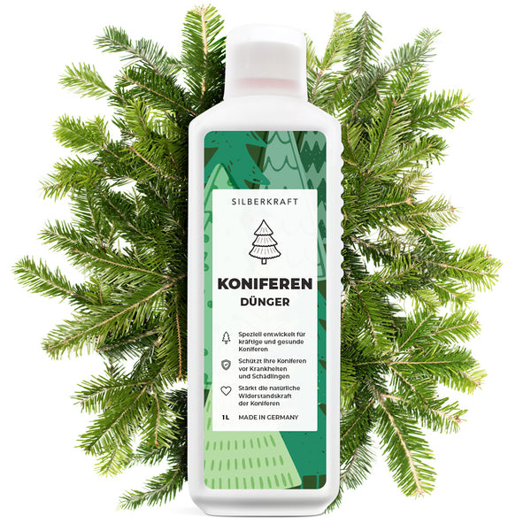 Concime per conifere - Concime liquido minerale NPK con azoto - Concime per conifere - Concimazione Thuja - Silberkraft