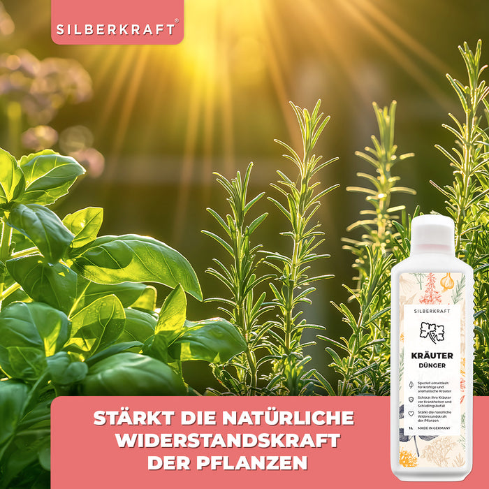 Fertilizzante per erbe aromatiche - Fertilizzante liquido minerale NPK con azoto - Fertilizzante per erbe aromatiche come basilico, rosmarino, prezzemolo, erba cipollina, menta, salvia, timo e levistico