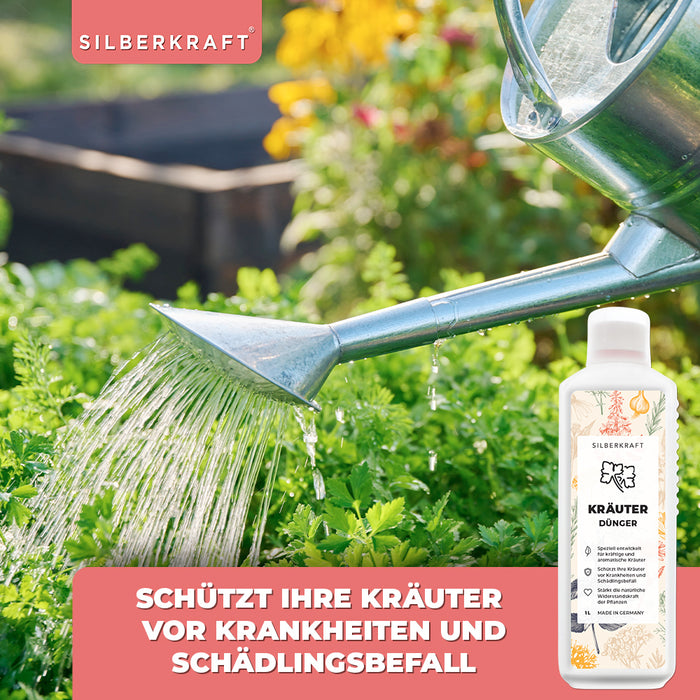 Fertilizzante per erbe aromatiche - Fertilizzante liquido minerale NPK con azoto - Fertilizzante per erbe aromatiche come basilico, rosmarino, prezzemolo, erba cipollina, menta, salvia, timo e levistico