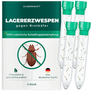 Lagererzwespen gegen Brotkäfer, Tabakkäfer, Kugelkäfer, Messingkäfer - Silberkraft