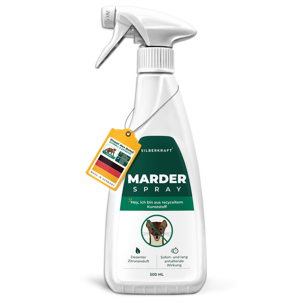 Silberkraft spray antimartora 500ml – spray antimartora altamente efficace con protezione immediata e a lungo termine. Ideale per auto, soffitta, garage e giardino. Profumo delicato di limone