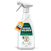 Silberkraft Hunde Milbenspray – 500 ml Sprayflasche zur Milbenabwehr für Hunde, mit Zitronenduft und langanhaltender Wirkung. Hergestellt in Deutschland, Flasche aus recyceltem Kunststoff.