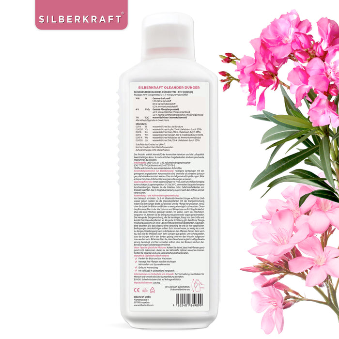 Concime per oleandri - Concime liquido minerale NPK con azoto - Concime per oleandri