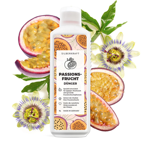 Concime al frutto della passione - Concime liquido minerale NPK con azoto - Concime per piante del frutto della passione - Concime al frutto della passione - Concime al fiore della passione - Concime per piante esotiche - Silberkraft