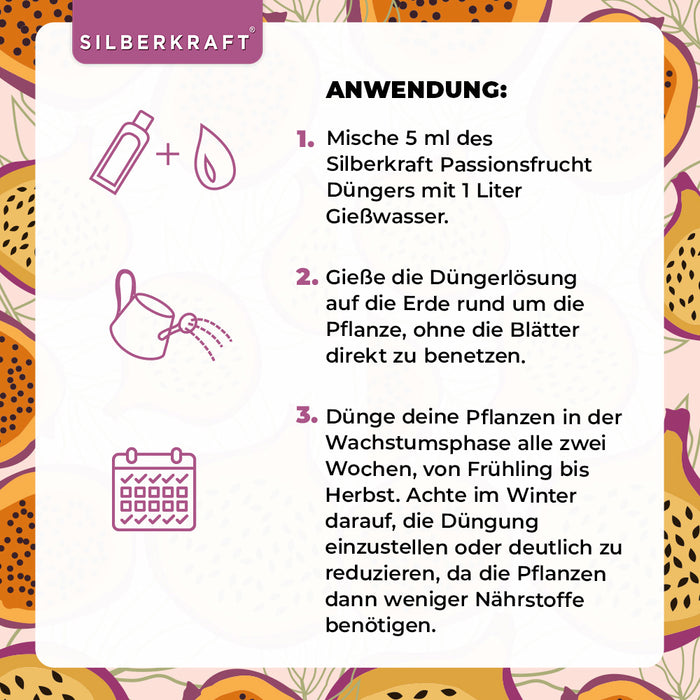 Fertilizzante per frutto della passione - Fertilizzante liquido minerale NPK con azoto - Fertilizzante per piante di frutto della passione - Fertilizzante per maracuja - Fertilizzante per fiori della passione - Fertilizzante per piante esotiche