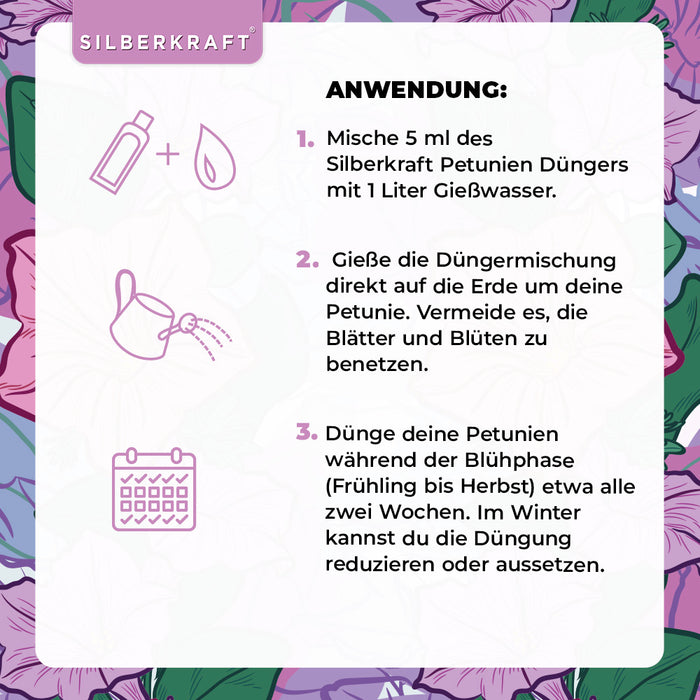 Fertilizzante per petunie - Fertilizzante liquido minerale NPK con azoto - Fertilizzante per petunie - Fertilizzante per calibrachoa - Fertilizzante per fiori