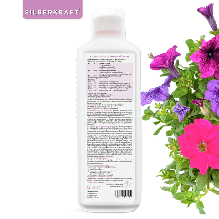 Fertilizzante per petunie - Fertilizzante liquido minerale NPK con azoto - Fertilizzante per petunie - Fertilizzante per calibrachoa - Fertilizzante per fiori