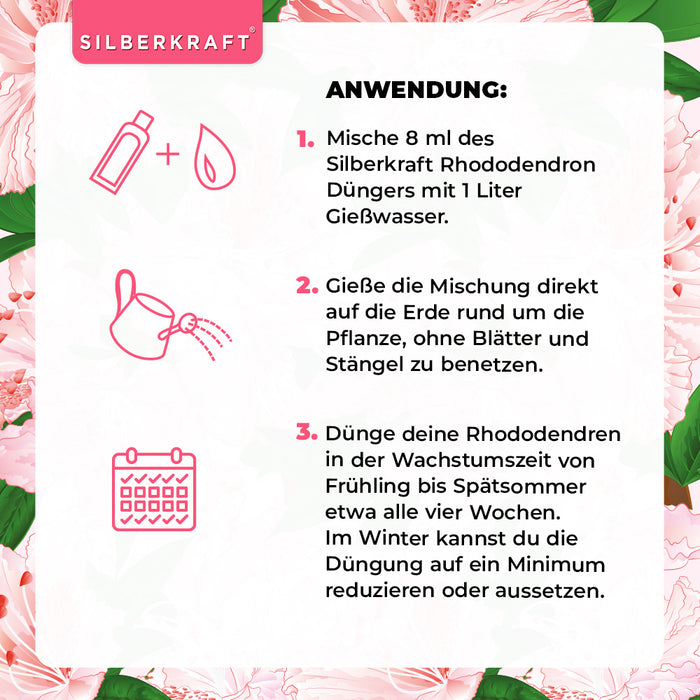 Fertilizzante per rododendri - Fertilizzante liquido minerale NPK con azoto - Fertilizzante per rododendri - Fertilizzante per azalee - Fertilizzante per camelie