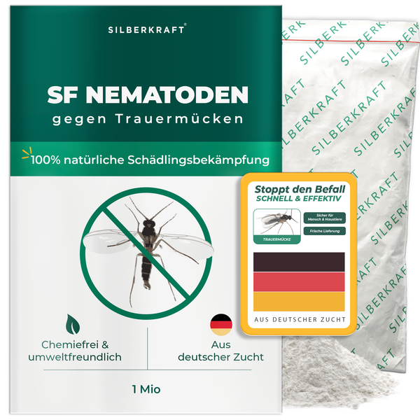 Nematodi SF per il controllo dei moscerini dei funghi per piante d'appartamento - Silberkraft