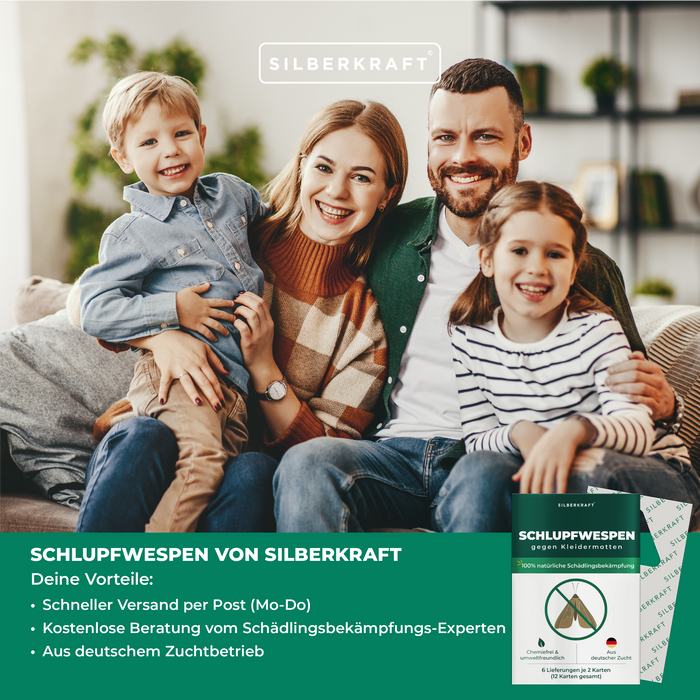 Ichneumon vespe contro le tarme dei vestiti