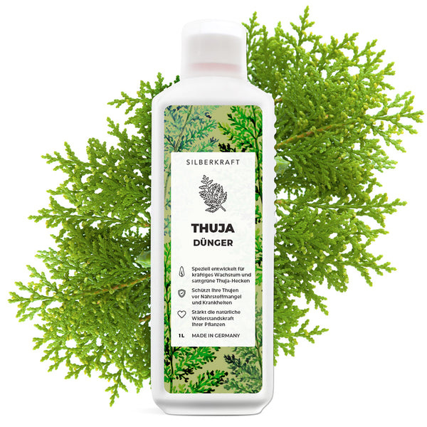 Concime Thuja - Concime liquido minerale NPK con azoto - Concime per siepi di Thuja - Concime per conifere - Silberkraft