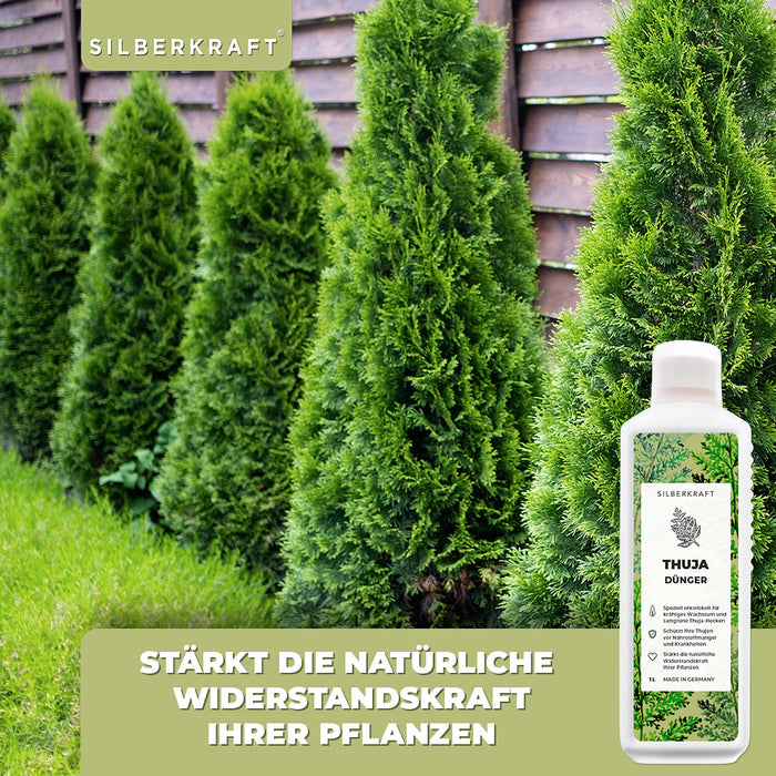 Concime per Thuja - Concime liquido minerale NPK con azoto - Concime per siepi di Thuja - Concime per conifere