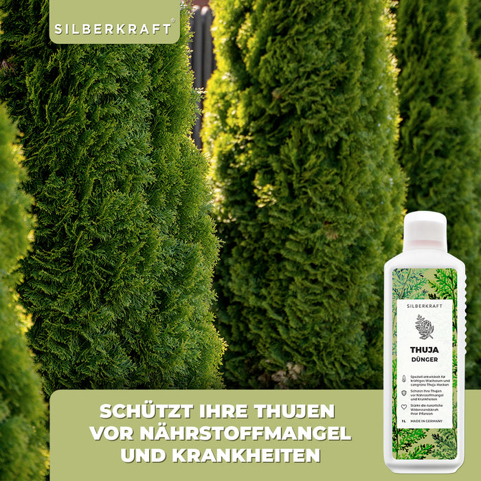 Concime per Thuja - Concime liquido minerale NPK con azoto - Concime per siepi di Thuja - Concime per conifere