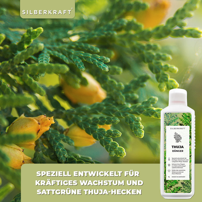 Concime per Thuja - Concime liquido minerale NPK con azoto - Concime per siepi di Thuja - Concime per conifere