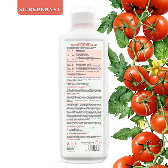 Concime per pomodori - Concime liquido minerale NPK con azoto - Concime per pomodori - Concime vegetale
