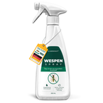 Spray per vespe Silberkraft 500 ml - parte anteriore del flacone spray in plastica riciclata con effetto immediato e duraturo contro le vespe.