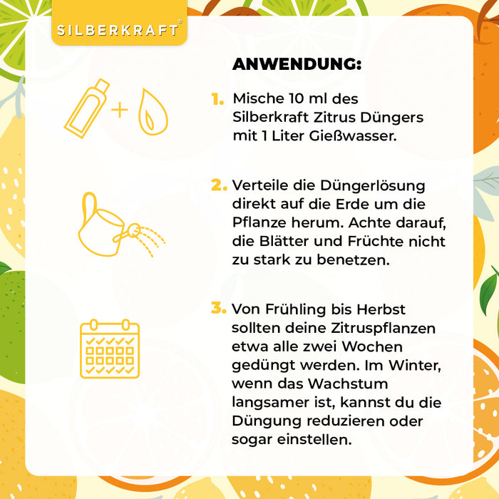 Concime per agrumi - Concime liquido minerale NPK con azoto - Concime per piante di agrumi - Concimazione per alberi di limone