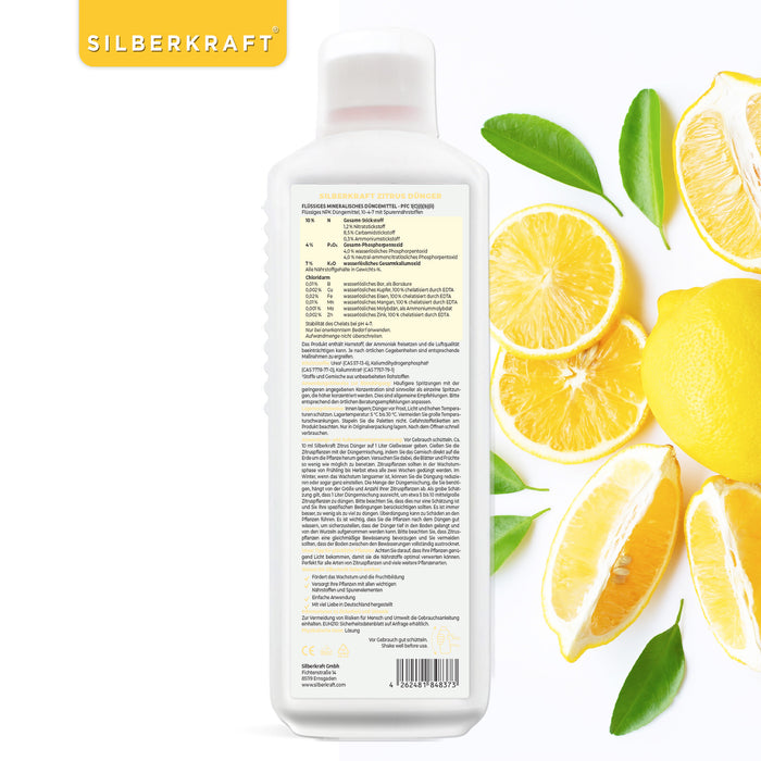 Concime per agrumi - Concime liquido minerale NPK con azoto - Concime per piante di agrumi - Concimazione per alberi di limone