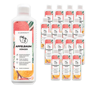 Apfelbaum Dünger - Mineralischer NPK Flüssigdünger mit Stickstoff - Dünger für Apfelbaum - Apfelbäume düngen - Obstdünger - Silberkraft