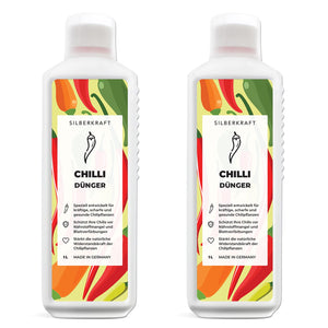 Chili Dünger - Mineralischer NPK Flüssigdünger mit Stickstoff - Dünger für Chilipflanzen - Peperoncini Dünger - Paprika Dünger - Silberkraft