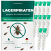 Silberkraft lager pirates contro gli scarabei della farina di riso, insetti benefici naturali per la lotta senza sostanze chimiche sugli scarabei della farina in casa, da allevamento tedesco, 10x 30 lager pirates per tubo