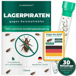 Silberkraft lager Pirates contro gli scarabei della farina di riso, insetti benefici naturali per la lotta senza sostanze chimiche agli scarabei della farina in casa, da allevamento tedesco, 30 lager Pirates per tubo