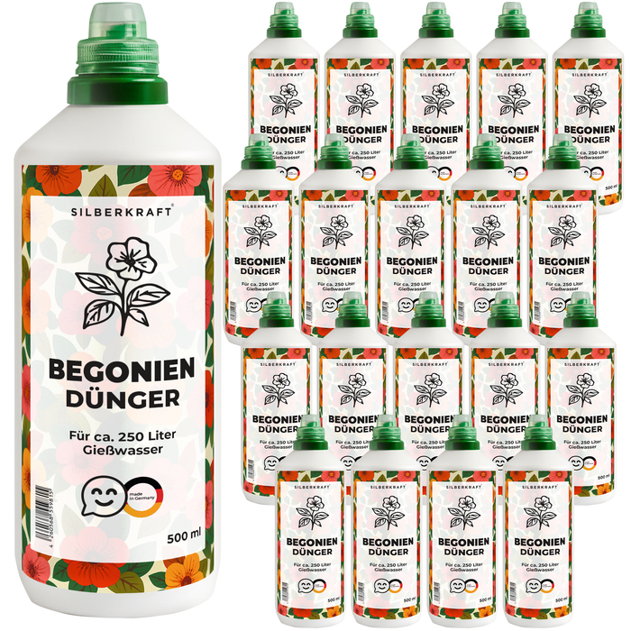 Fertilizzante per begonie – Fertilizzante liquido minerale NPK con azoto – Fertilizzante per begonie – Fertilizzante per balconi e piante da appartamento