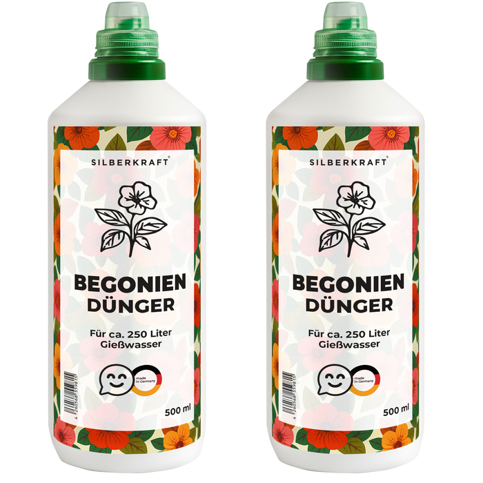 Fertilizzante per begonie – Fertilizzante liquido minerale NPK con azoto – Fertilizzante per begonie – Fertilizzante per balconi e piante da appartamento