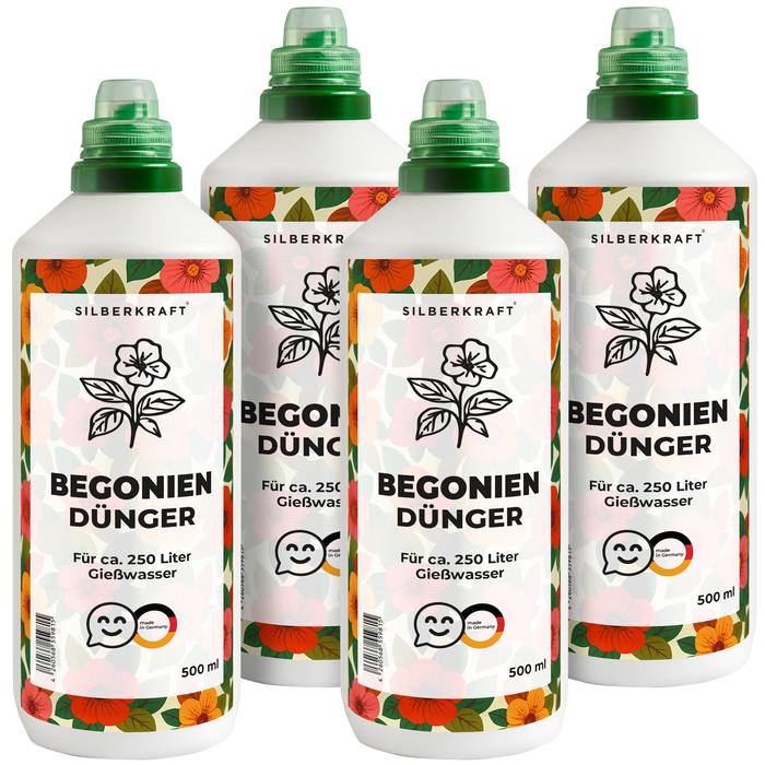 Fertilizzante per begonie – Fertilizzante liquido minerale NPK con azoto – Fertilizzante per begonie – Fertilizzante per balconi e piante da appartamento