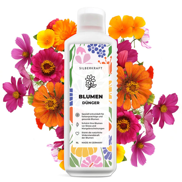 Concime per fiori - Concime liquido minerale NPK con azoto - Concime per fiori - Concime liquido per fiori - Silberkraft