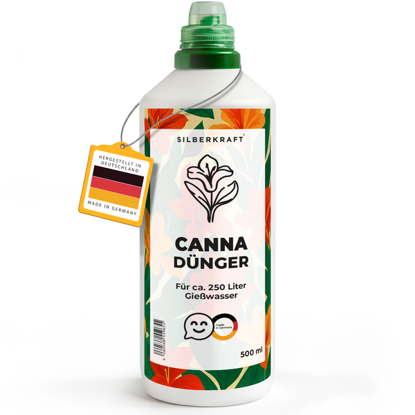 Fertilizzante per canna - fertilizzante liquido minerale NPK con azoto - fertilizzante per canna (canna da fiore) - fertilizzante per piante esotiche e da giardino - Silberkraft