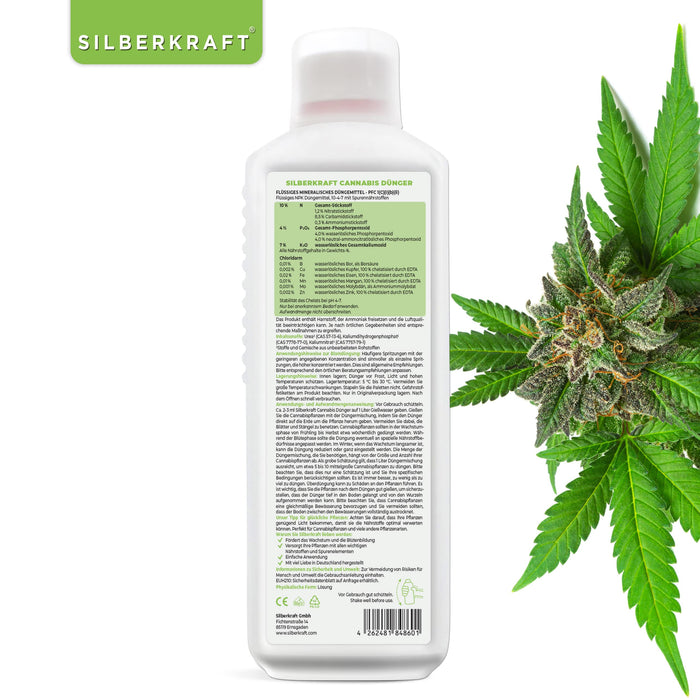Fertilizzante per cannabis - Fertilizzante liquido minerale NPK con azoto - Fertilizzante per piante di cannabis - Fertilizzante per canapa