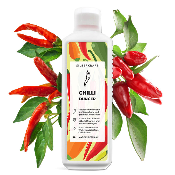 Concime al peperoncino - Concime liquido minerale NPK con azoto - Concime per piante di peperoncino - Concime peperoncini - Concime paprika - Silberkraft