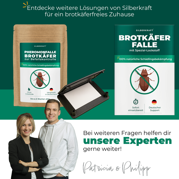 Das Silberkraft Team hilft dir gerne weiter bei allen Fragen zu Brotkäfern