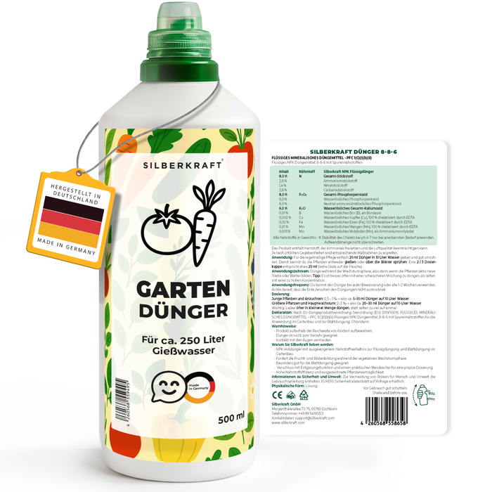 Fertilizzante da giardino – Fertilizzante liquido minerale NPK con azoto – Fertilizzante universale per piante da giardino – Fertilizzante per fiori e arbusti