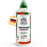 Concime al geranio - concime liquido minerale NPK con azoto - concime per gerani (pelargonium) - concime per piante da balcone - Silberkraft