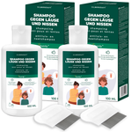 Shampoo per pidocchi - shampoo per pidocchi per bambini e adulti incluso pettine per lendini, shampoo per pidocchi - Silberkraft