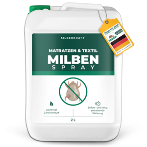 Milbenspray für Matratzen & Textil - Milben im Bett vertreiben - Silberkraft