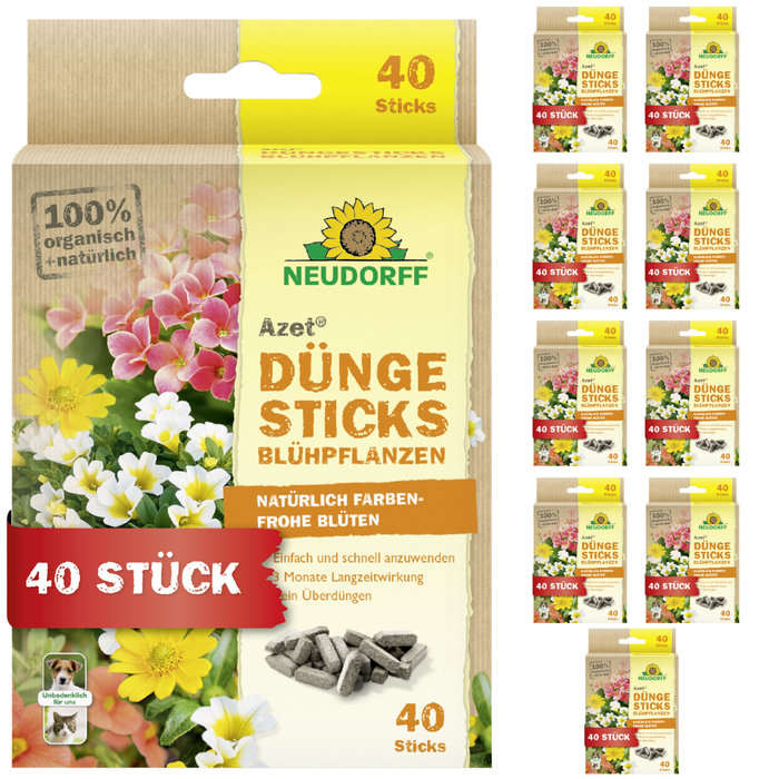 Bastoncini fertilizzanti Neudorff Azet per piante da fiore - Silberkraft