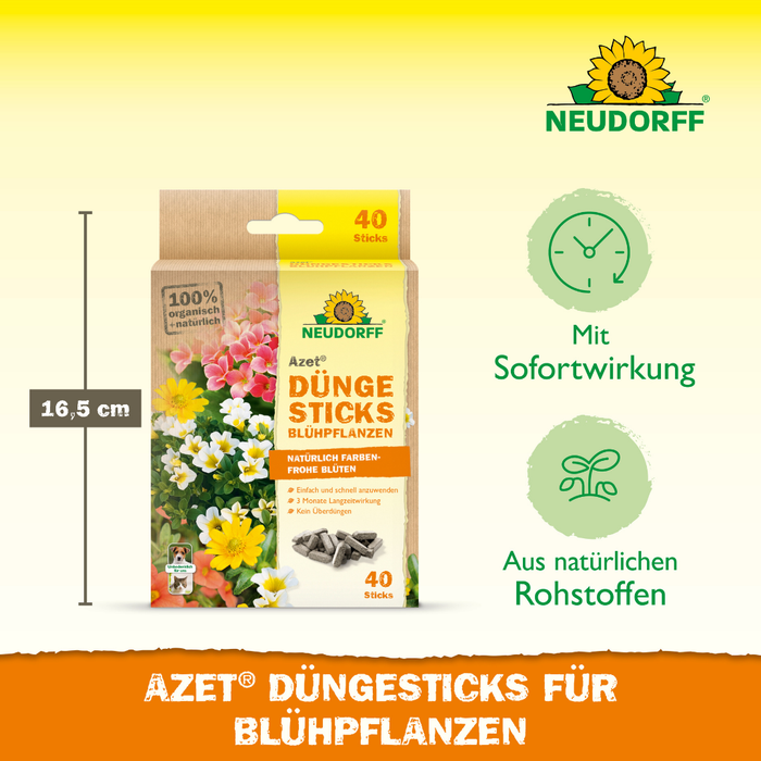 Bastoncini fertilizzanti Neudorff Azet per piante da fiore - Silberkraft